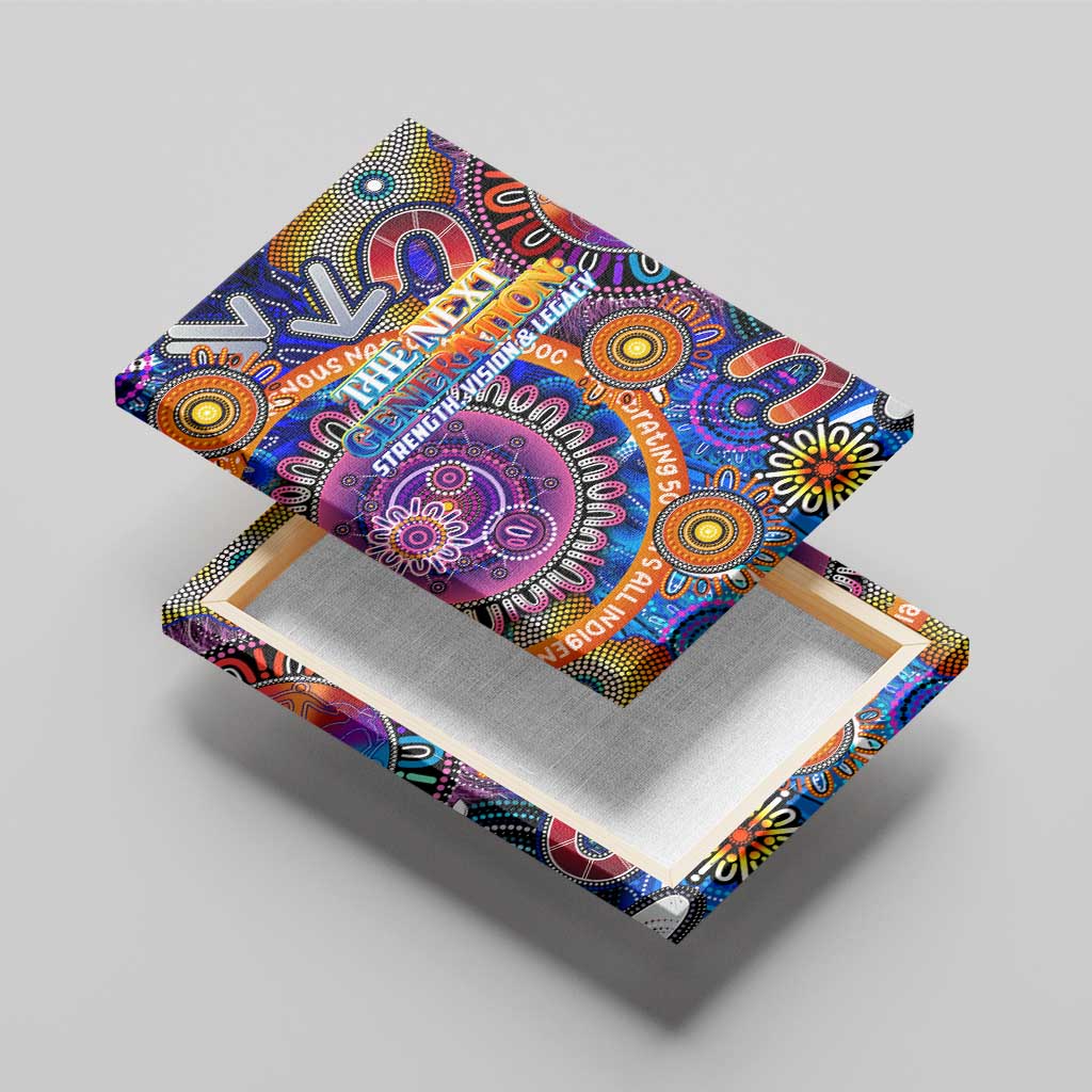 NAIDOC 2025 The Next Generation Canvas Wall Art Celebrating 50 Years Naidoc Aboriginal Colorful