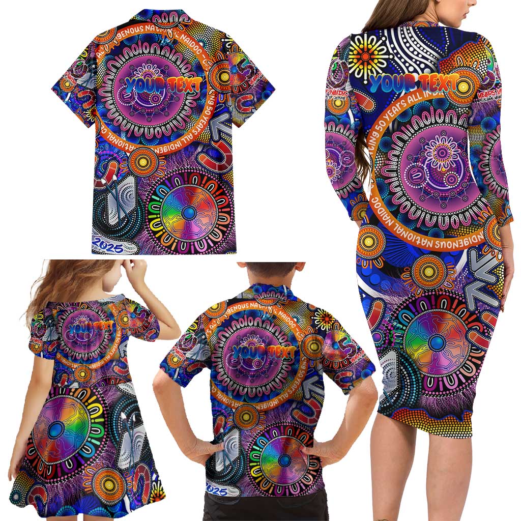 Personalised NAIDOC 2025 The Next Generation Family Matching Long Sleeve Bodycon Dress and Hawaiian Shirt Celebrating 50 Years Naidoc Aboriginal Colorful