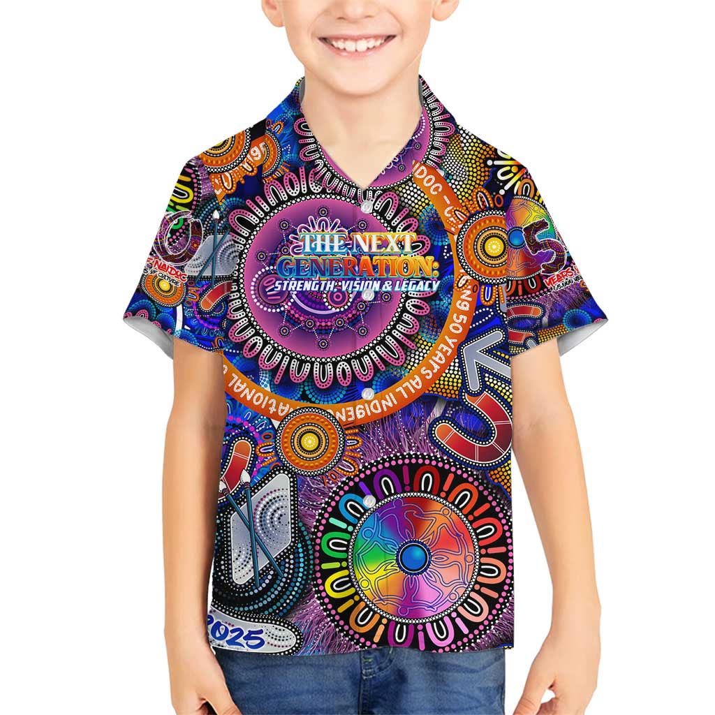 Personalised NAIDOC 2025 The Next Generation Family Matching Long Sleeve Bodycon Dress and Hawaiian Shirt Celebrating 50 Years Naidoc Aboriginal Colorful
