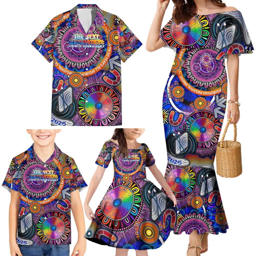 Personalised NAIDOC 2025 The Next Generation Family Matching Mermaid Dress and Hawaiian Shirt Celebrating 50 Years Naidoc Aboriginal Colorful
