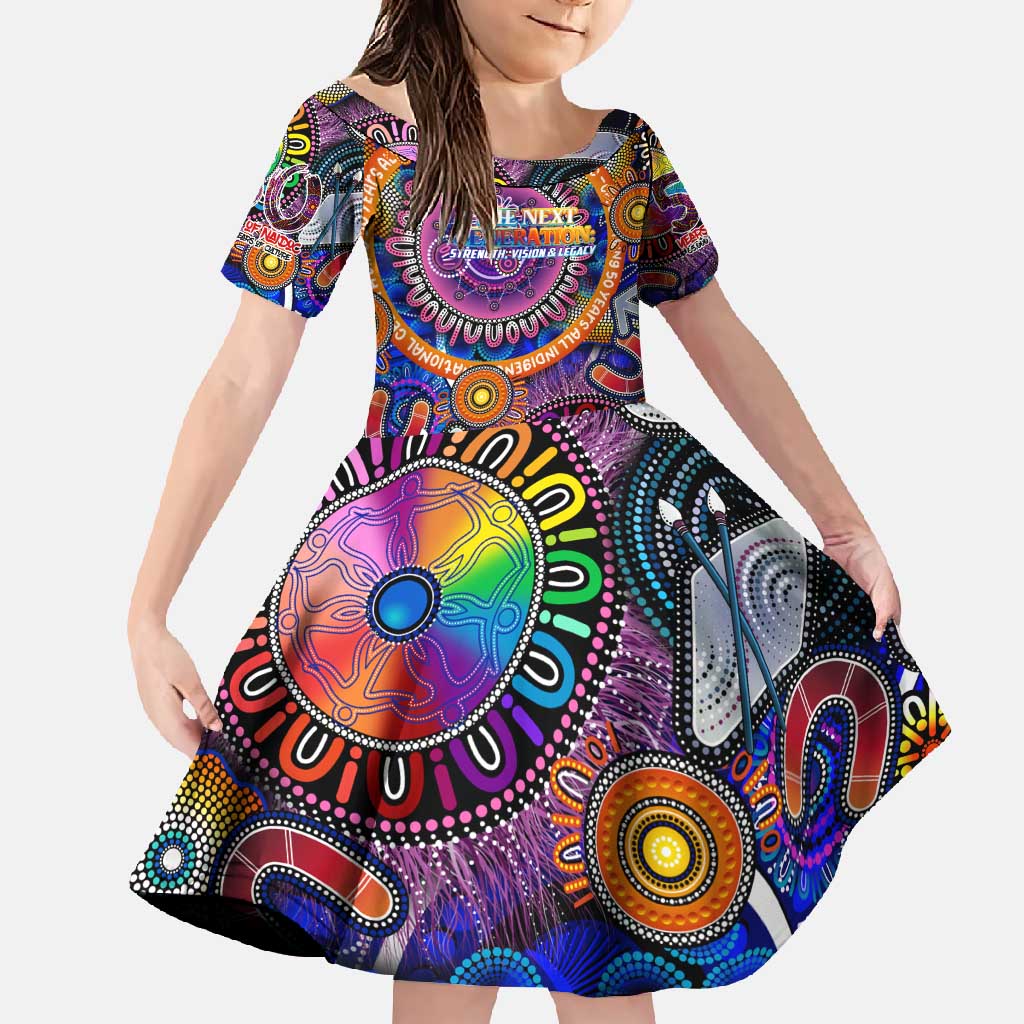 Personalised NAIDOC 2025 The Next Generation Family Matching Mermaid Dress and Hawaiian Shirt Celebrating 50 Years Naidoc Aboriginal Colorful