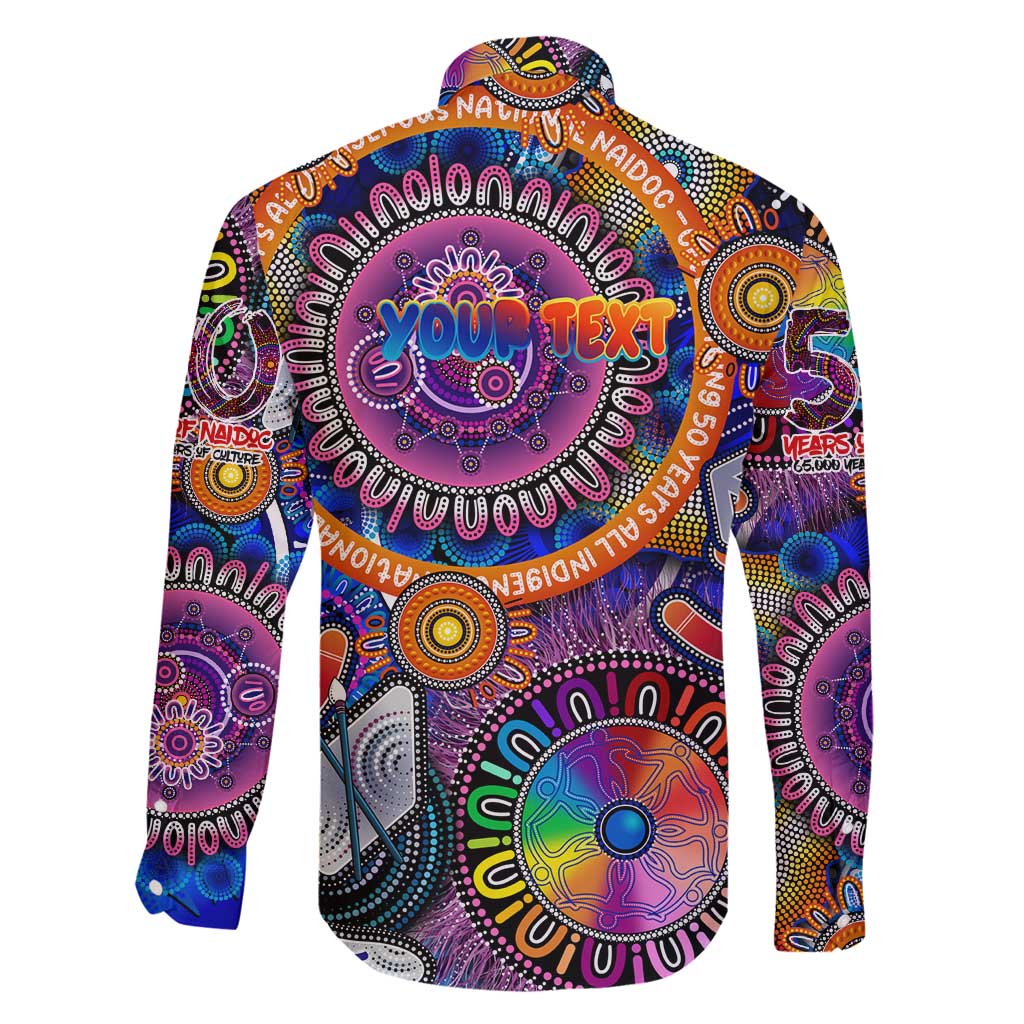 Personalised NAIDOC 2025 The Next Generation Family Matching Off Shoulder Maxi Dress and Hawaiian Shirt Celebrating 50 Years Naidoc Aboriginal Colorful