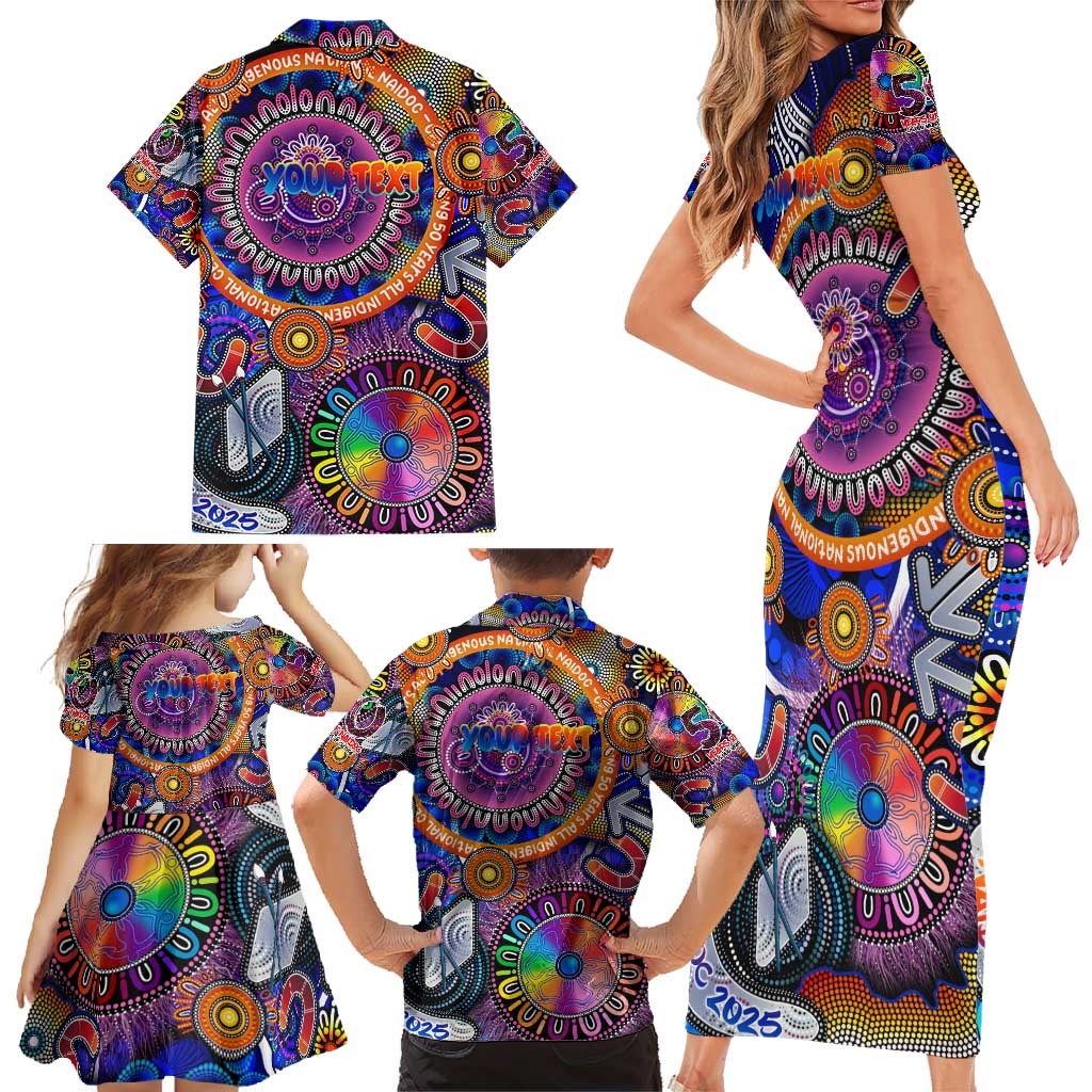 Personalised NAIDOC 2025 The Next Generation Family Matching Short Sleeve Bodycon Dress and Hawaiian Shirt Celebrating 50 Years Naidoc Aboriginal Colorful