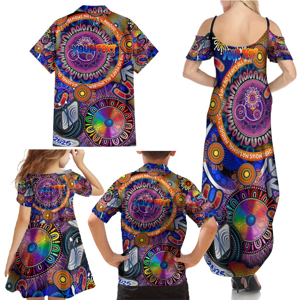 Personalised NAIDOC 2025 The Next Generation Family Matching Summer Maxi Dress and Hawaiian Shirt Celebrating 50 Years Naidoc Aboriginal Colorful