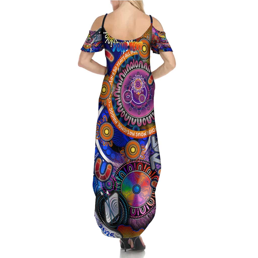 Personalised NAIDOC 2025 The Next Generation Family Matching Summer Maxi Dress and Hawaiian Shirt Celebrating 50 Years Naidoc Aboriginal Colorful