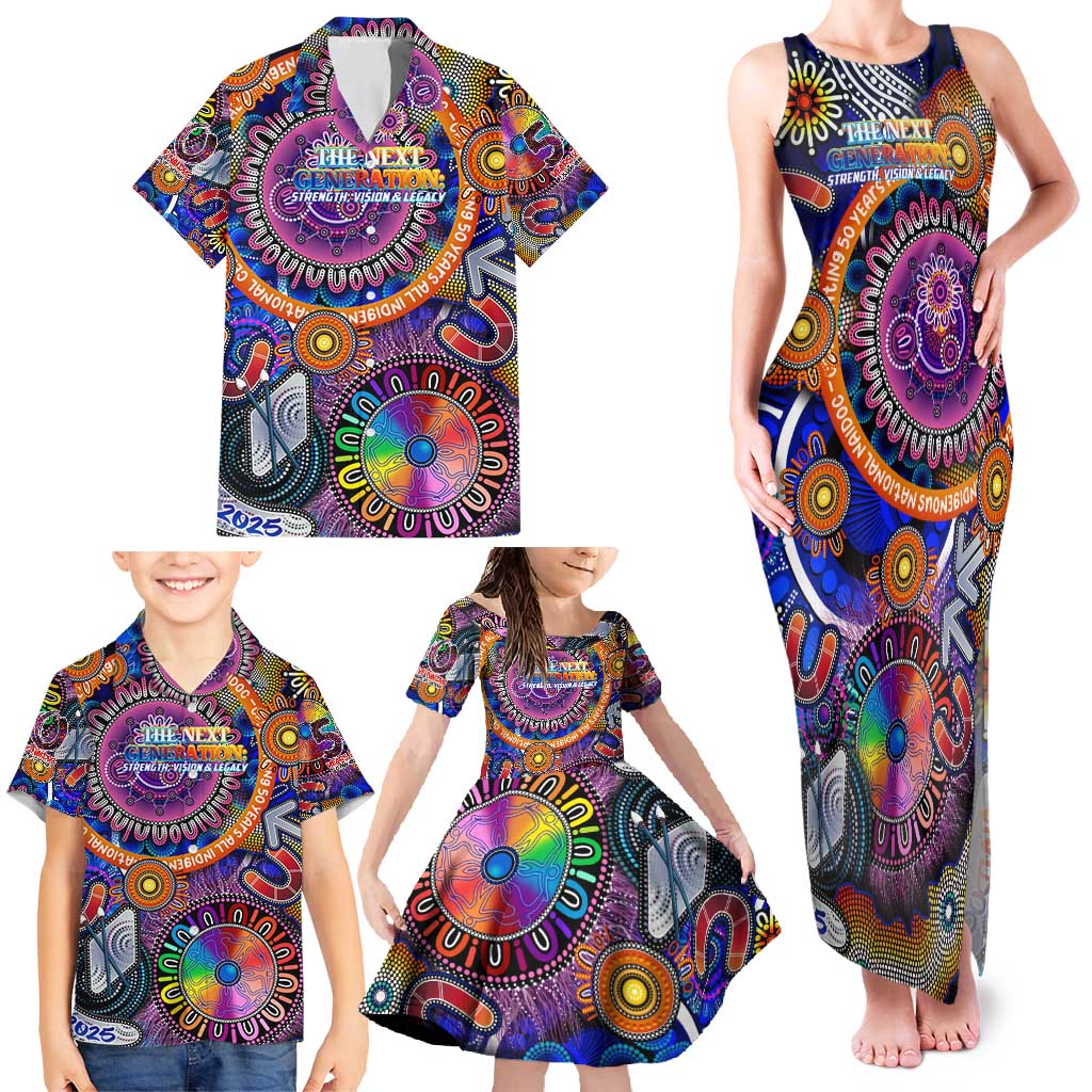 Personalised NAIDOC 2025 The Next Generation Family Matching Tank Maxi Dress and Hawaiian Shirt Celebrating 50 Years Naidoc Aboriginal Colorful