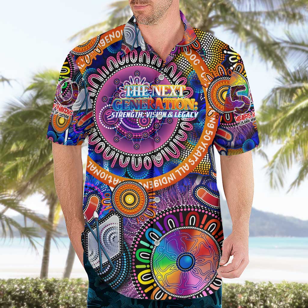Personalised NAIDOC 2025 The Next Generation Hawaiian Shirt Celebrating 50 Years Naidoc Aboriginal Colorful