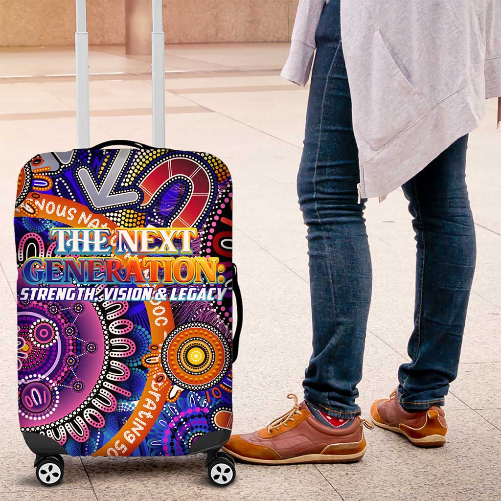 NAIDOC 2025 The Next Generation Luggage Cover Celebrating 50 Years Naidoc Aboriginal Colorful