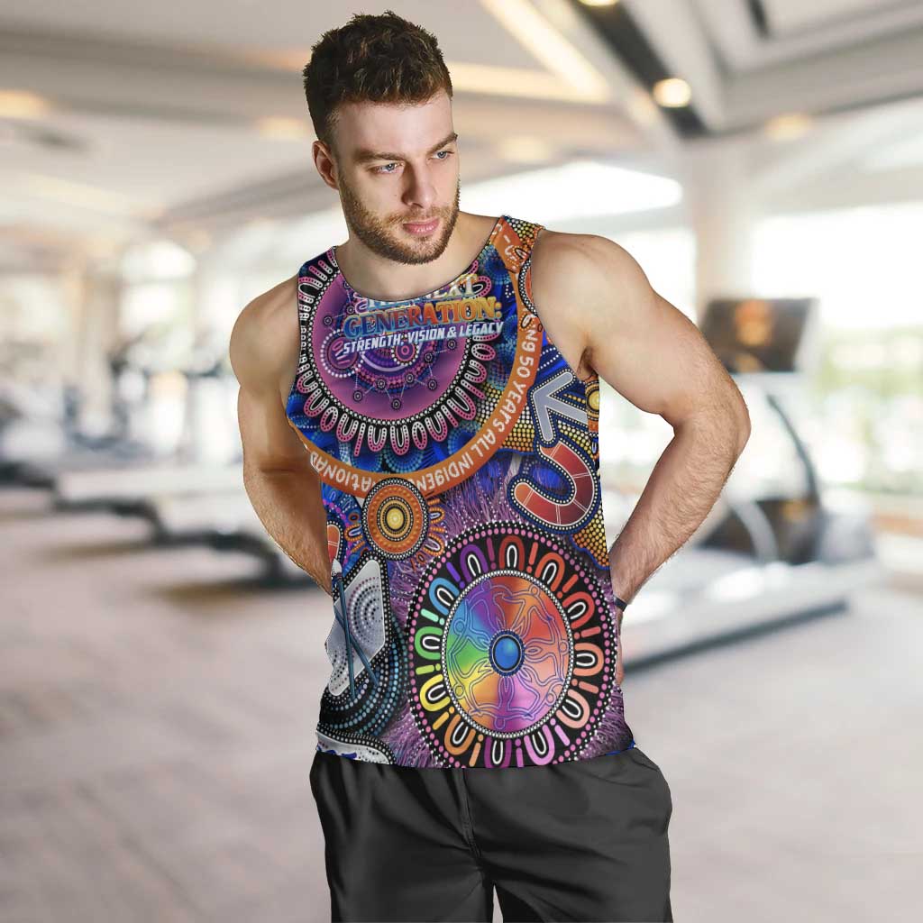 Personalised NAIDOC 2025 The Next Generation Men Tank Top Celebrating 50 Years Naidoc Aboriginal Colorful