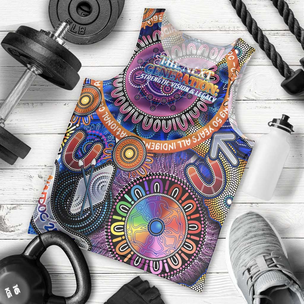 Personalised NAIDOC 2025 The Next Generation Men Tank Top Celebrating 50 Years Naidoc Aboriginal Colorful