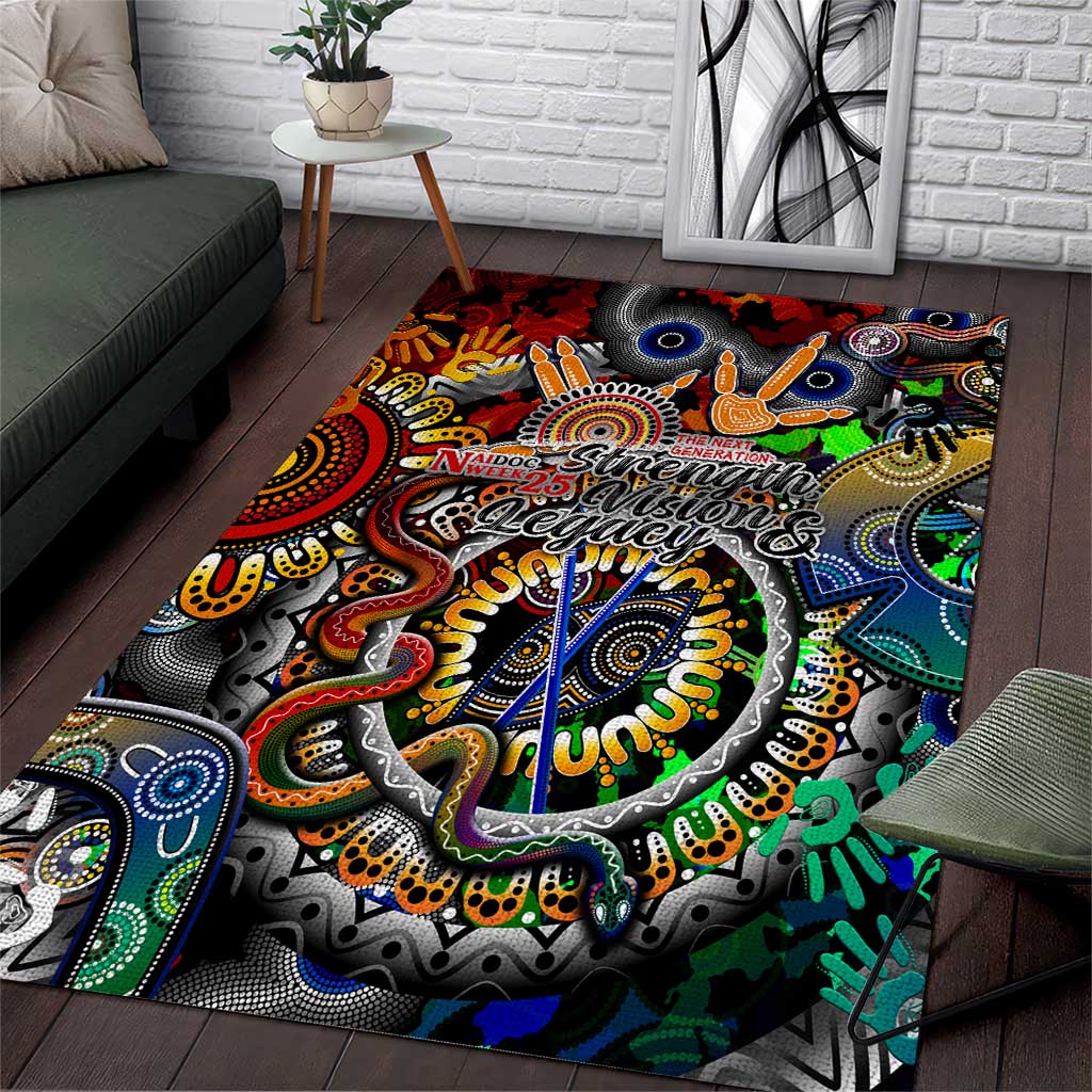 Naidoc Week 2025 Don't Forget Roots Area Rug 50 Years of Naidoc, 65000 Years of Culture