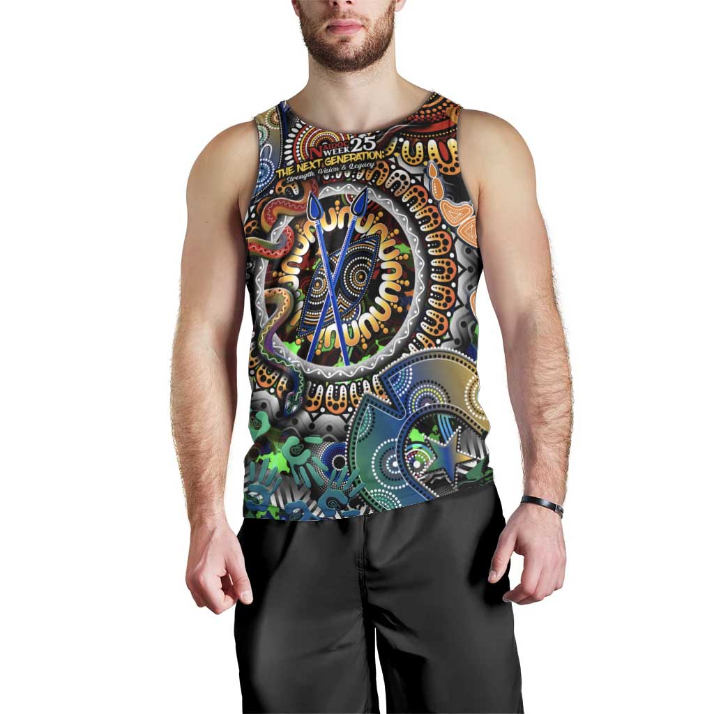Personalised Naidoc Week 2025 Don't Forget Roots Men Tank Top 50 Years of Naidoc, 65000 Years of Culture