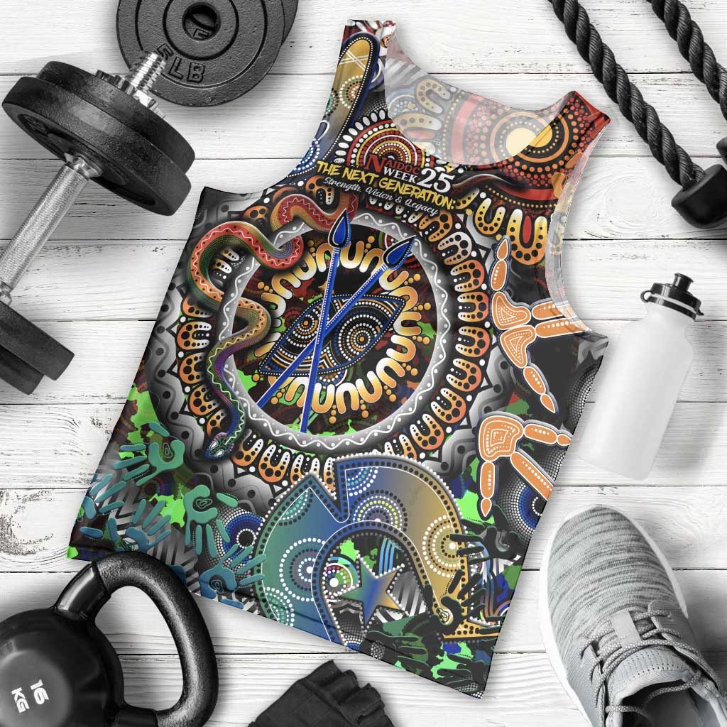 Personalised Naidoc Week 2025 Don't Forget Roots Men Tank Top 50 Years of Naidoc, 65000 Years of Culture