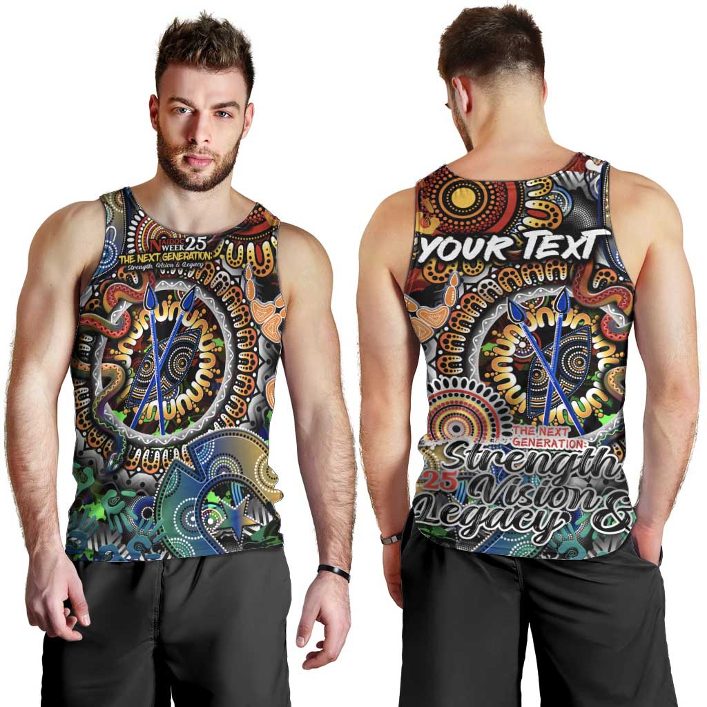 Personalised Naidoc Week 2025 Don't Forget Roots Men Tank Top 50 Years of Naidoc, 65000 Years of Culture