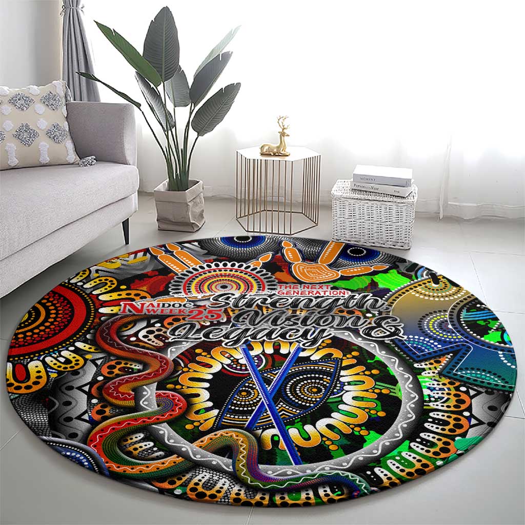 Naidoc Week 2025 Don't Forget Roots Round Carpet 50 Years of Naidoc, 65000 Years of Culture
