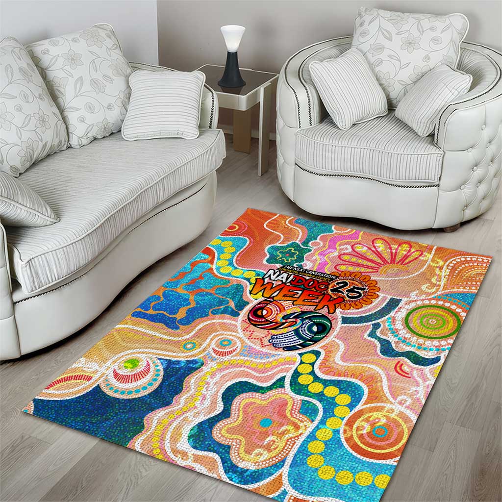 Naidoc 2025 Where Culture Walks the Runway Area Rug Aboriginal Indigenous Art