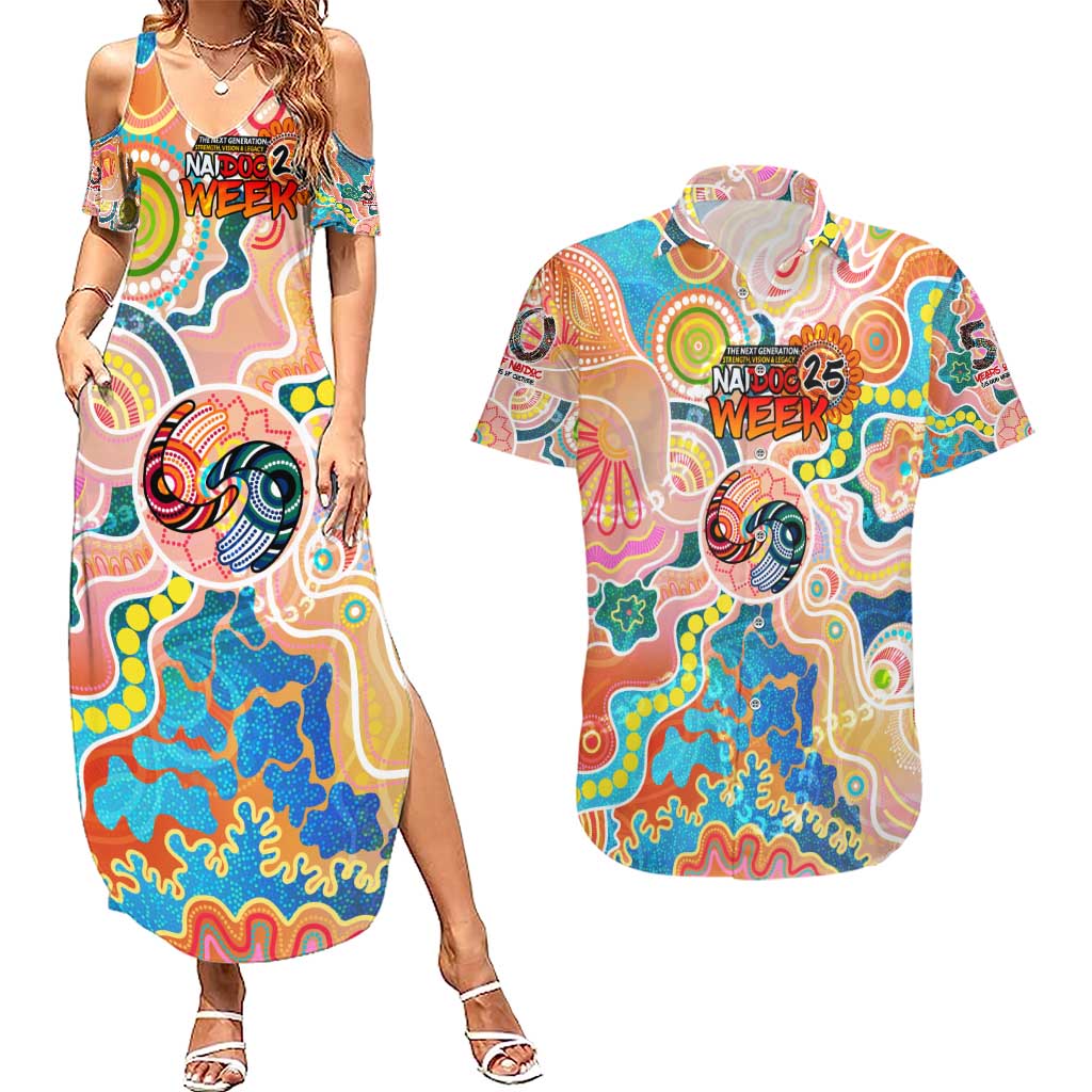 Personalised Naidoc 2025 Where Culture Walks the Runway Couples Matching Summer Maxi Dress and Hawaiian Shirt Aboriginal Indigenous Art