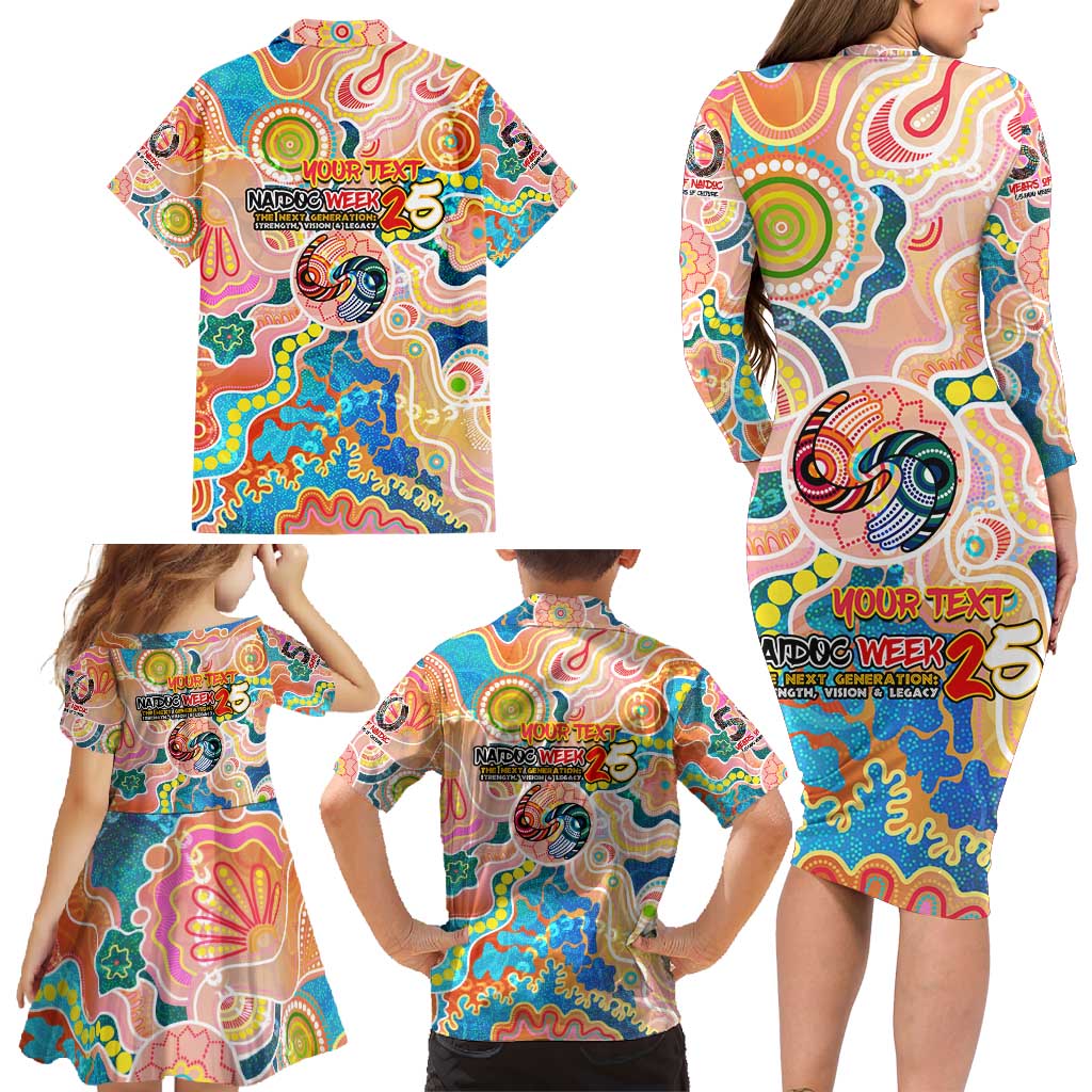 Personalised Naidoc 2025 Where Culture Walks the Runway Family Matching Long Sleeve Bodycon Dress and Hawaiian Shirt Aboriginal Indigenous Art