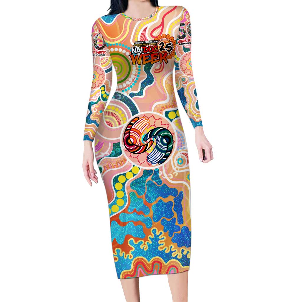 Personalised Naidoc 2025 Where Culture Walks the Runway Family Matching Long Sleeve Bodycon Dress and Hawaiian Shirt Aboriginal Indigenous Art