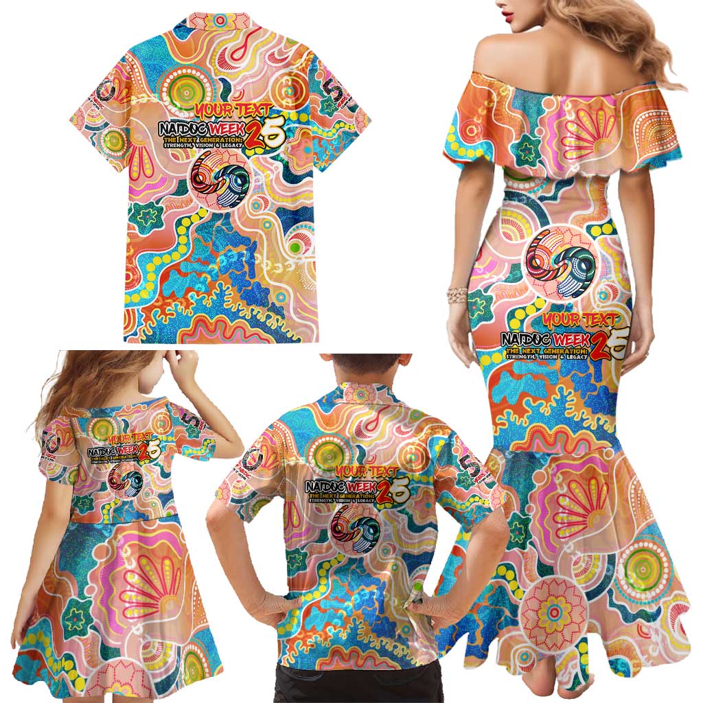 Personalised Naidoc 2025 Where Culture Walks the Runway Family Matching Mermaid Dress and Hawaiian Shirt Aboriginal Indigenous Art