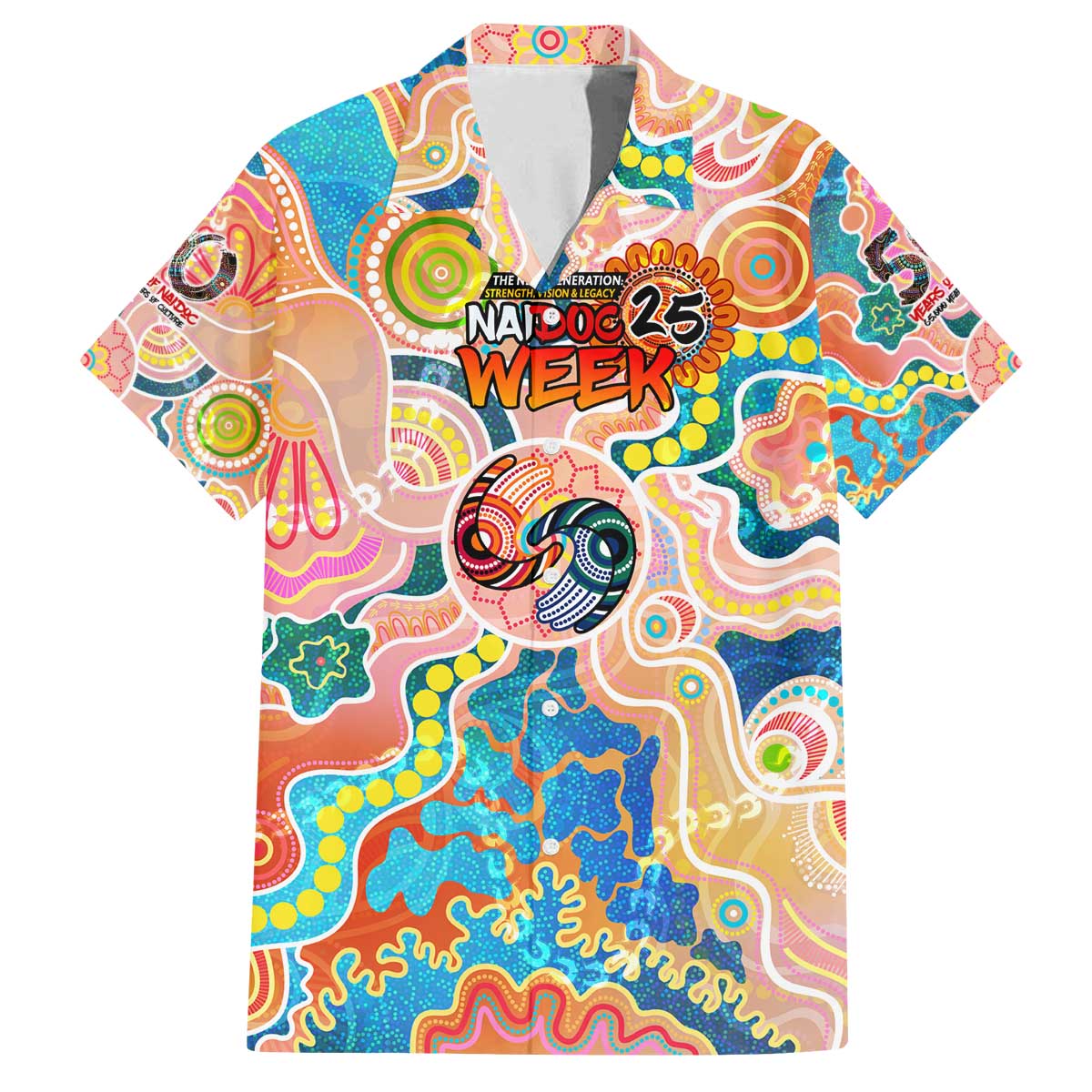 Personalised Naidoc 2025 Where Culture Walks the Runway Family Matching Off The Shoulder Long Sleeve Dress and Hawaiian Shirt Aboriginal Indigenous Art