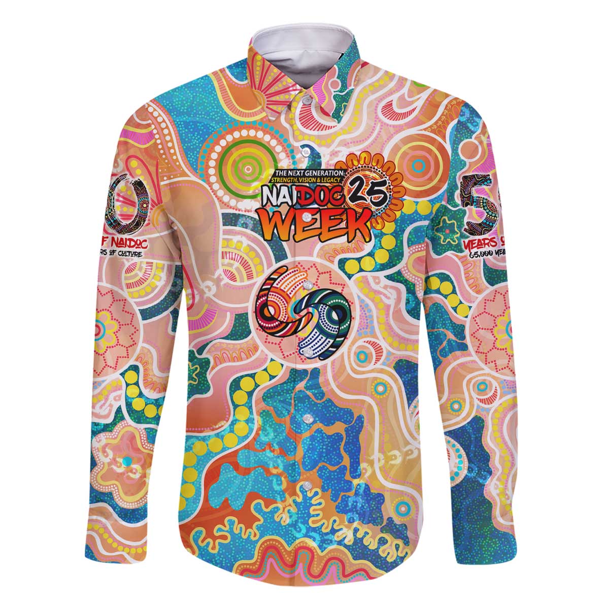 Personalised Naidoc 2025 Where Culture Walks the Runway Family Matching Off The Shoulder Long Sleeve Dress and Hawaiian Shirt Aboriginal Indigenous Art