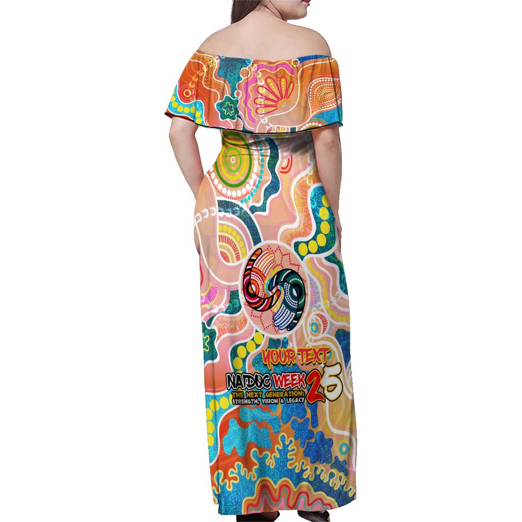 Personalised Naidoc 2025 Where Culture Walks the Runway Family Matching Off Shoulder Maxi Dress and Hawaiian Shirt Aboriginal Indigenous Art
