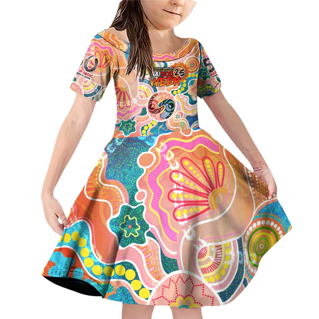 Personalised Naidoc 2025 Where Culture Walks the Runway Family Matching Off Shoulder Short Dress and Hawaiian Shirt Aboriginal Indigenous Art