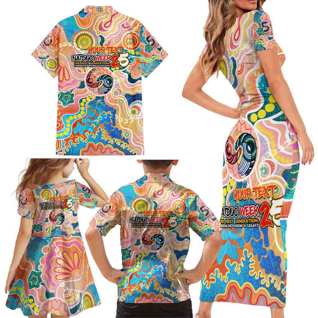 Personalised Naidoc 2025 Where Culture Walks the Runway Family Matching Short Sleeve Bodycon Dress and Hawaiian Shirt Aboriginal Indigenous Art