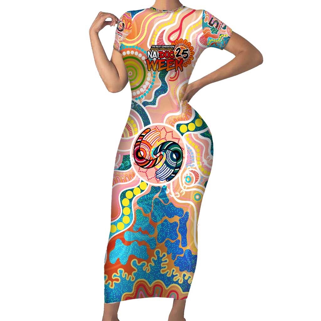 Personalised Naidoc 2025 Where Culture Walks the Runway Family Matching Short Sleeve Bodycon Dress and Hawaiian Shirt Aboriginal Indigenous Art