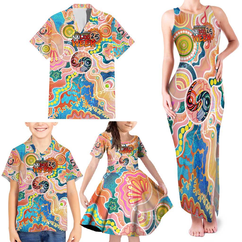 Personalised Naidoc 2025 Where Culture Walks the Runway Family Matching Tank Maxi Dress and Hawaiian Shirt Aboriginal Indigenous Art