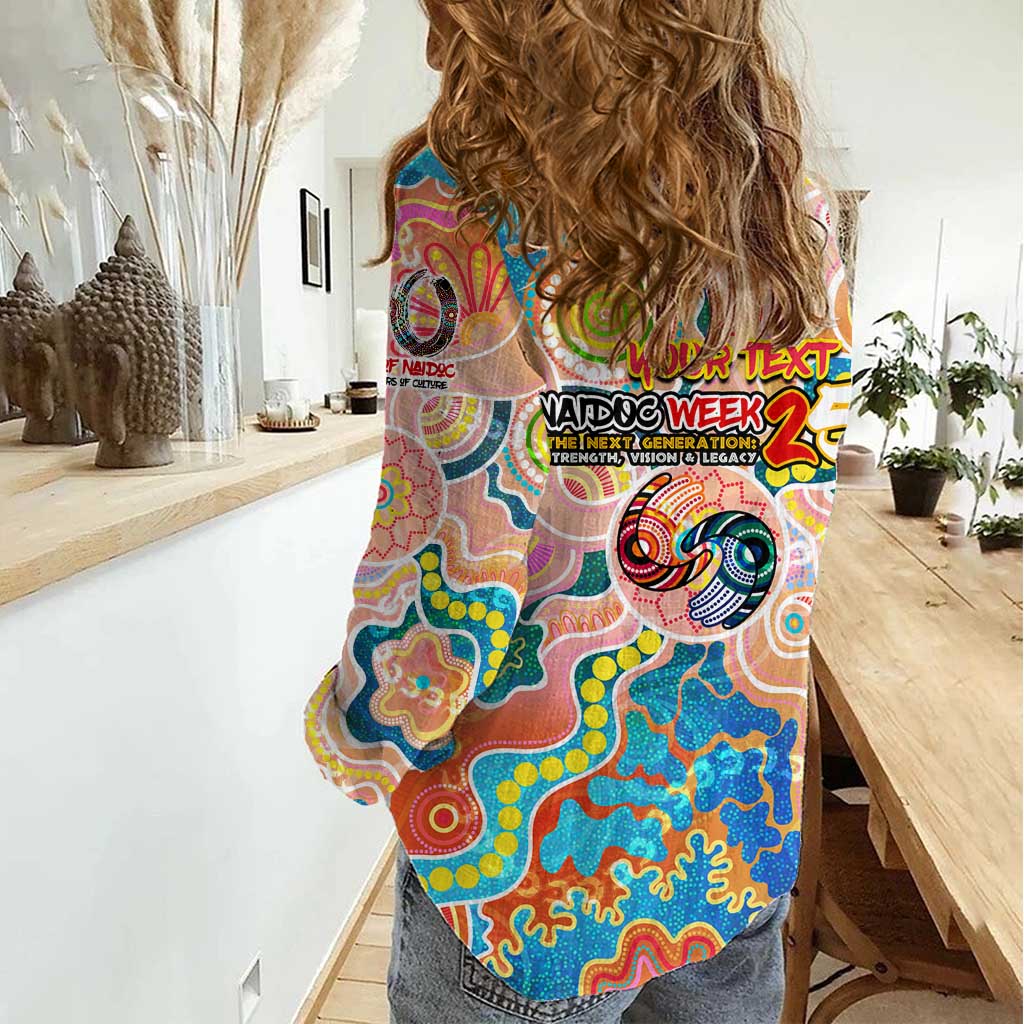 Personalised Naidoc 2025 Where Culture Walks the Runway Women Casual Shirt Aboriginal Indigenous Art