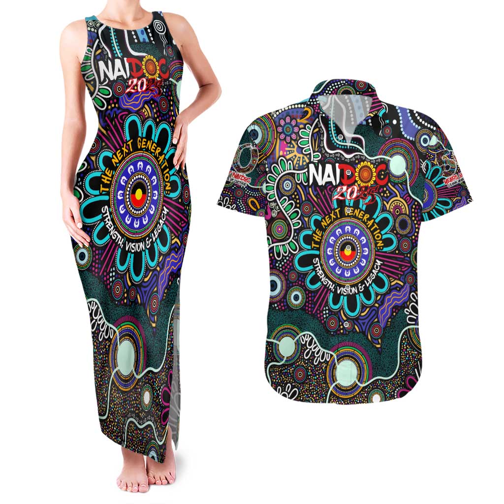 Personalised Naidoc 2025 Voices of the Ancestors Couples Matching Tank Maxi Dress and Hawaiian Shirt Aboriginal Indigenous Art