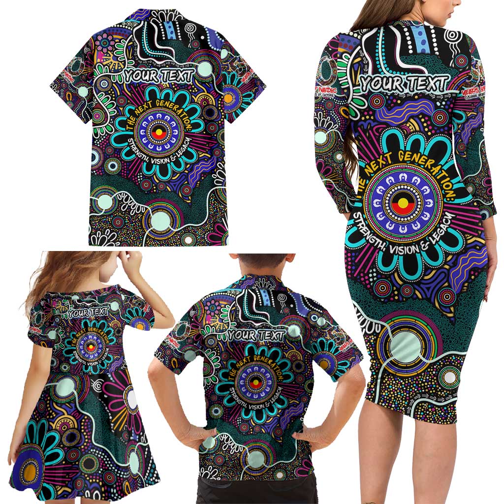 Personalised Naidoc 2025 Voices of the Ancestors Family Matching Long Sleeve Bodycon Dress and Hawaiian Shirt Aboriginal Indigenous Art