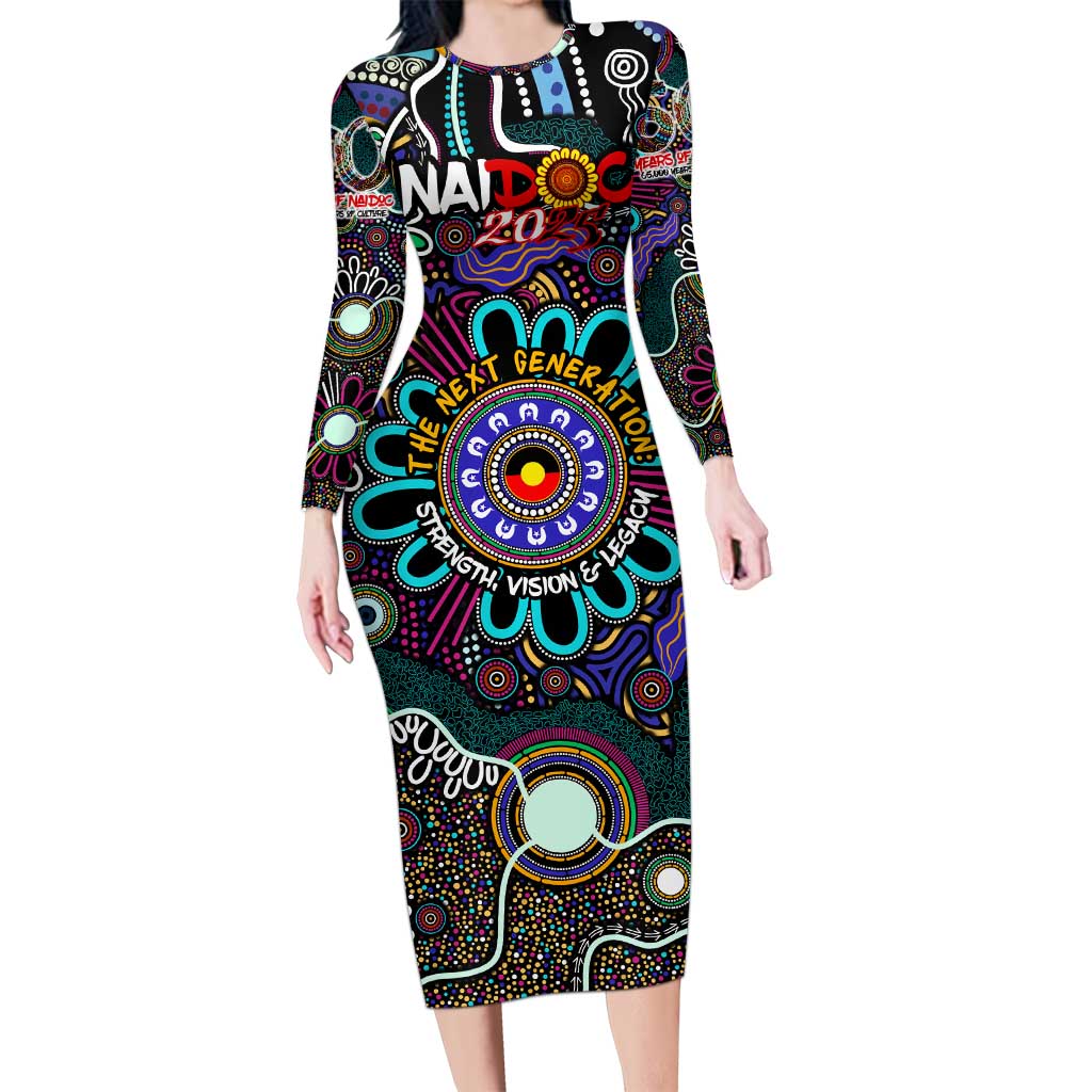 Personalised Naidoc 2025 Voices of the Ancestors Family Matching Long Sleeve Bodycon Dress and Hawaiian Shirt Aboriginal Indigenous Art