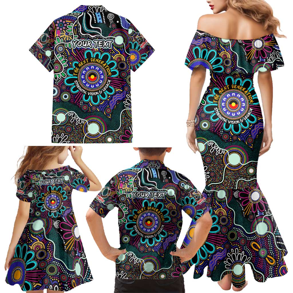 Personalised Naidoc 2025 Voices of the Ancestors Family Matching Mermaid Dress and Hawaiian Shirt Aboriginal Indigenous Art