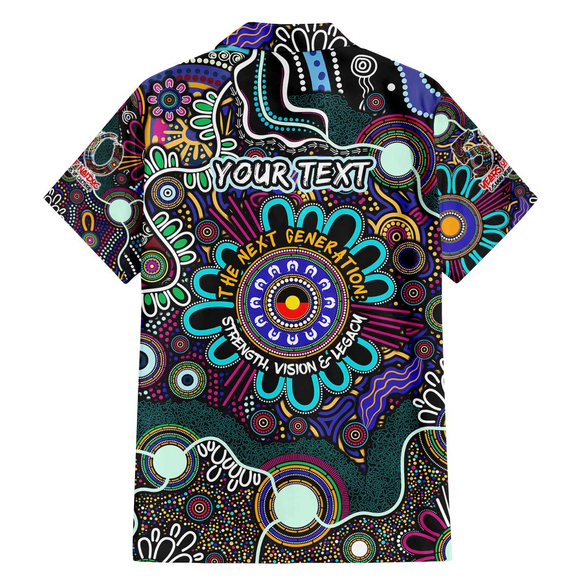 Personalised Naidoc 2025 Voices of the Ancestors Family Matching Off The Shoulder Long Sleeve Dress and Hawaiian Shirt Aboriginal Indigenous Art