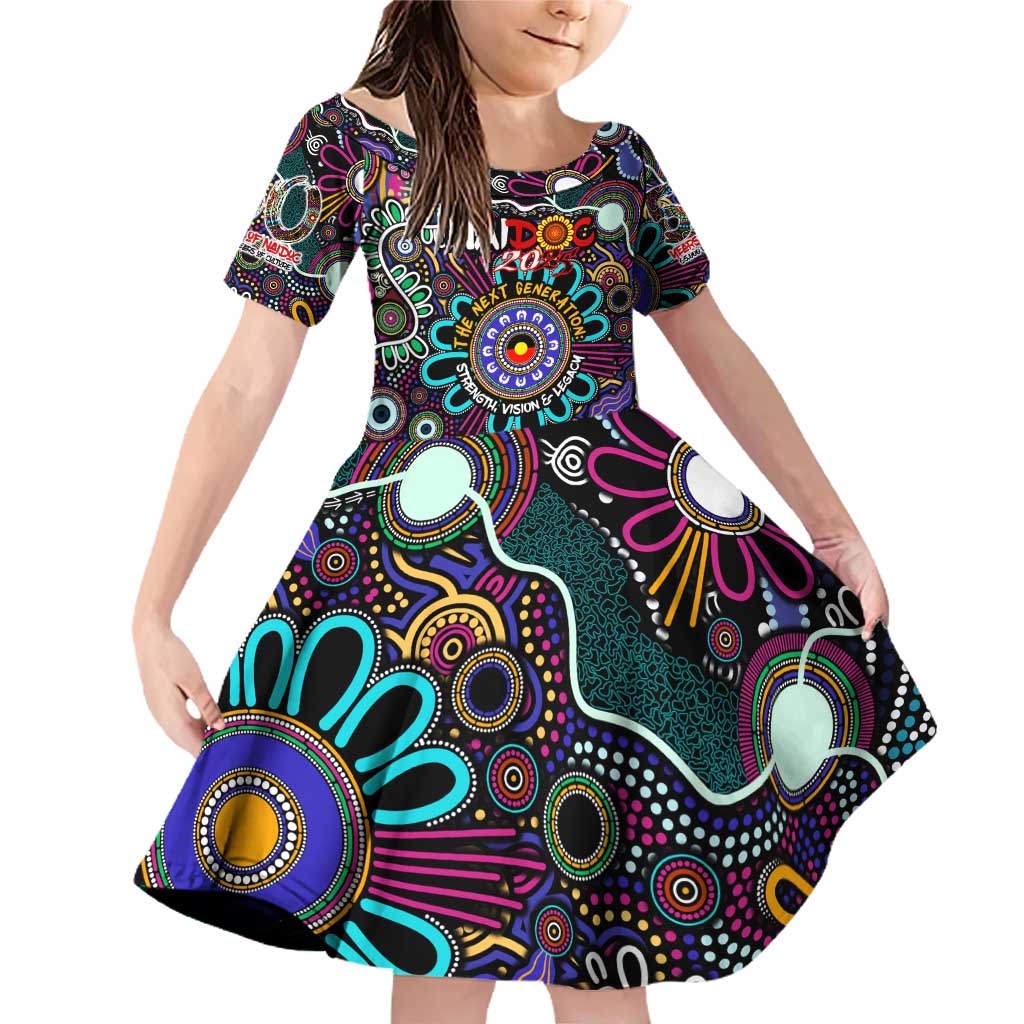 Personalised Naidoc 2025 Voices of the Ancestors Family Matching Off Shoulder Short Dress and Hawaiian Shirt Aboriginal Indigenous Art