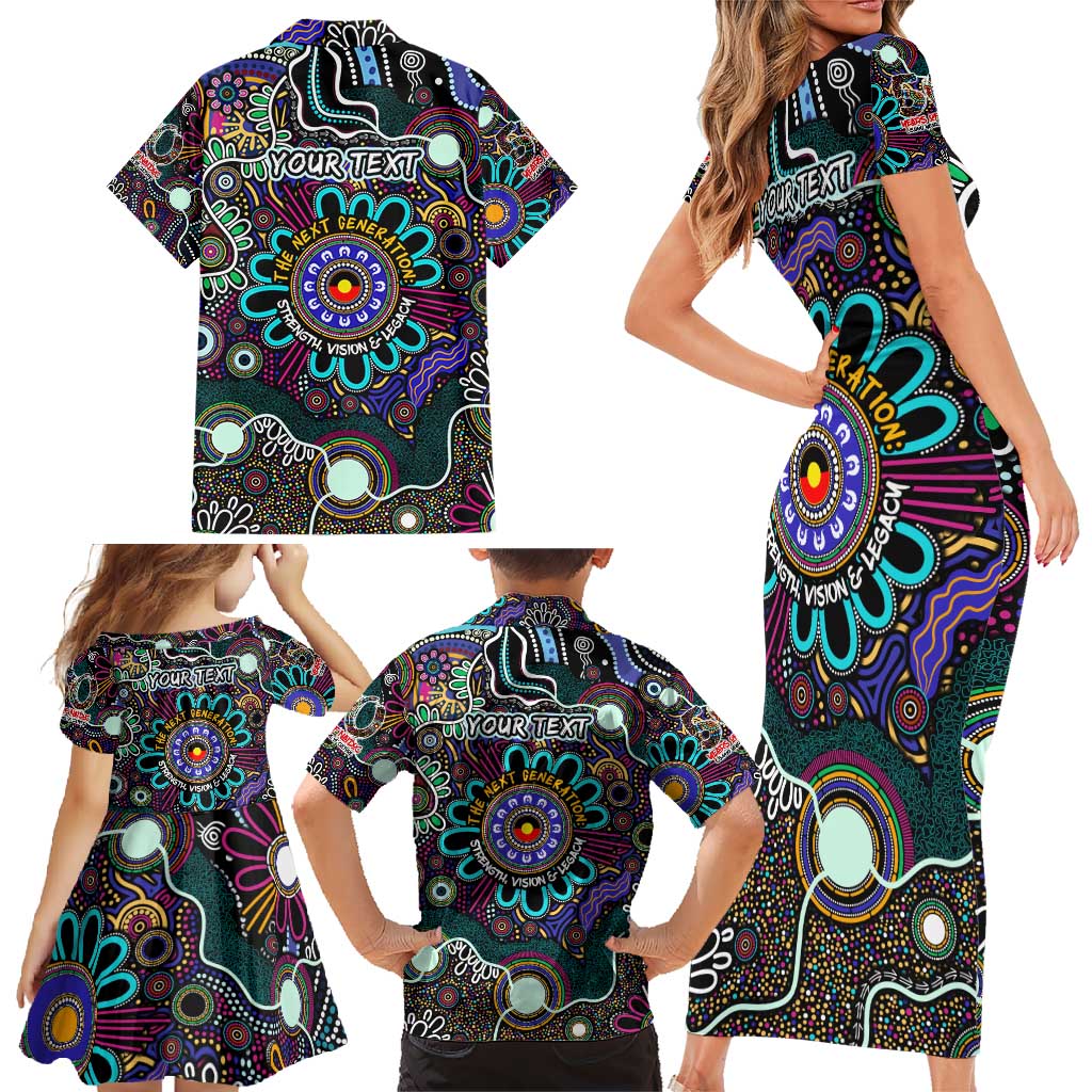 Personalised Naidoc 2025 Voices of the Ancestors Family Matching Short Sleeve Bodycon Dress and Hawaiian Shirt Aboriginal Indigenous Art