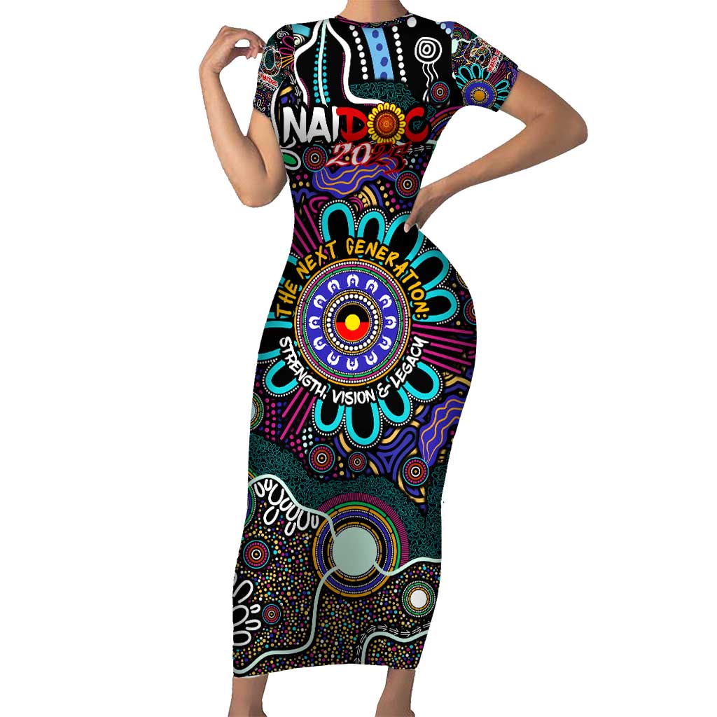 Personalised Naidoc 2025 Voices of the Ancestors Family Matching Short Sleeve Bodycon Dress and Hawaiian Shirt Aboriginal Indigenous Art