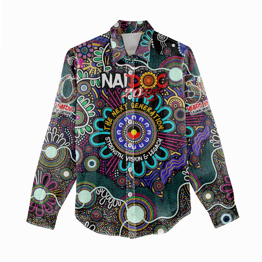 Personalised Naidoc 2025 Voices of the Ancestors Women Casual Shirt Aboriginal Indigenous Art