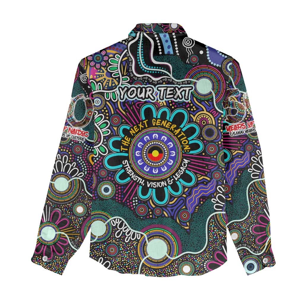 Personalised Naidoc 2025 Voices of the Ancestors Women Casual Shirt Aboriginal Indigenous Art