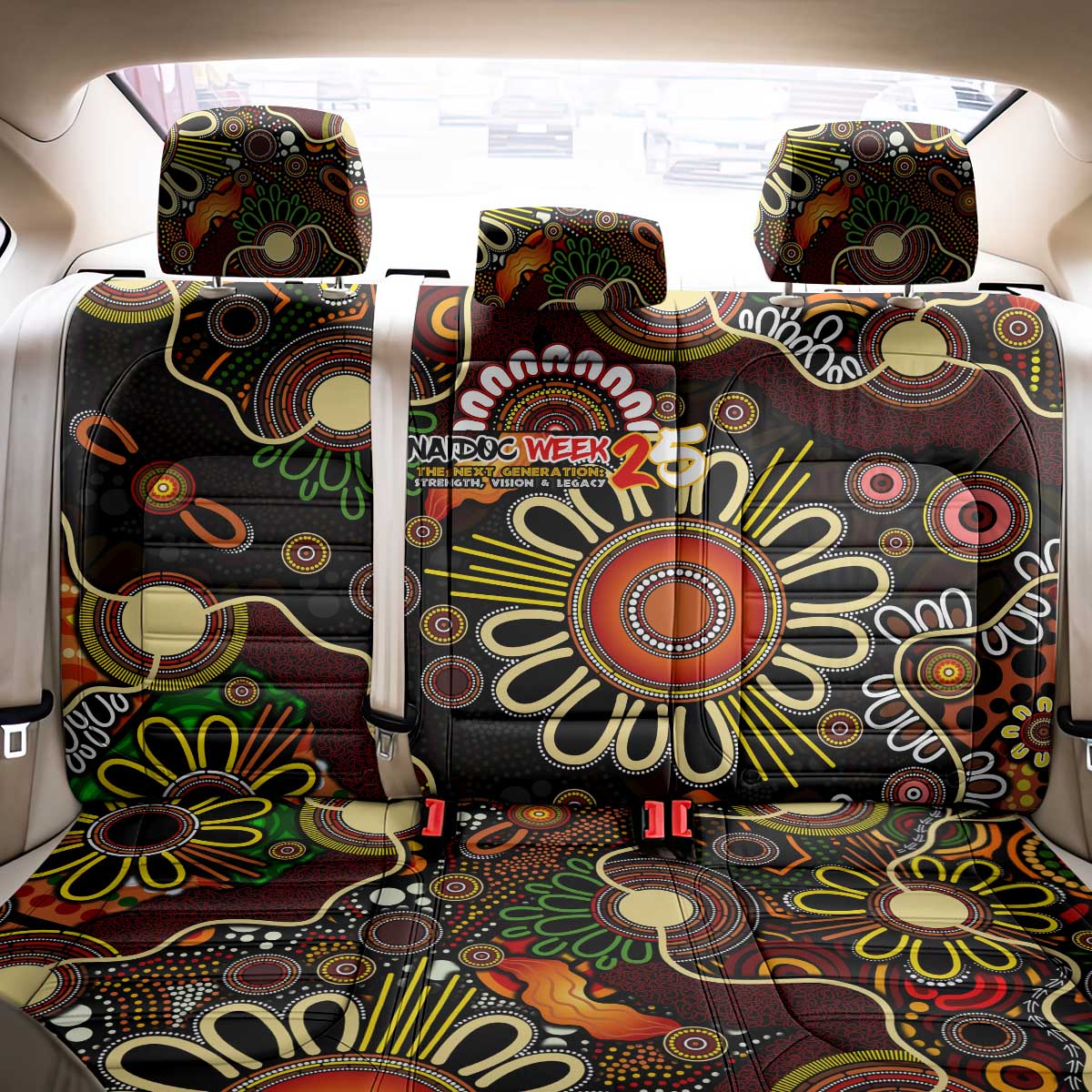 50 Years Aboriginal Patterns Of The Past Back Car Seat Cover Legacy NAIDOC 2025