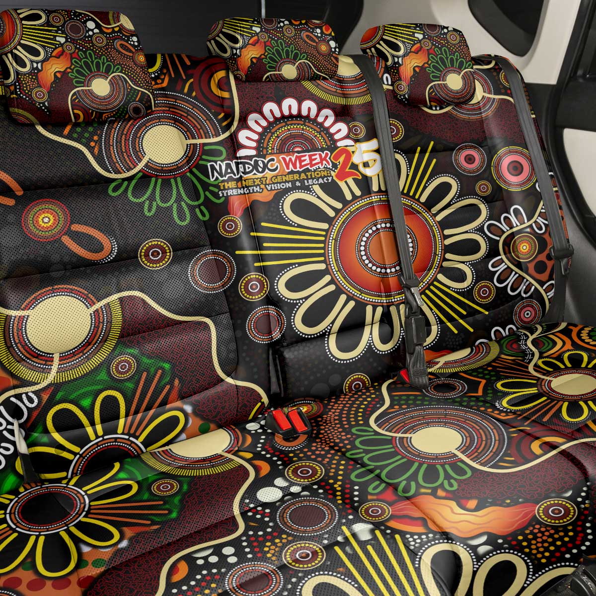 50 Years Aboriginal Patterns Of The Past Back Car Seat Cover Legacy NAIDOC 2025
