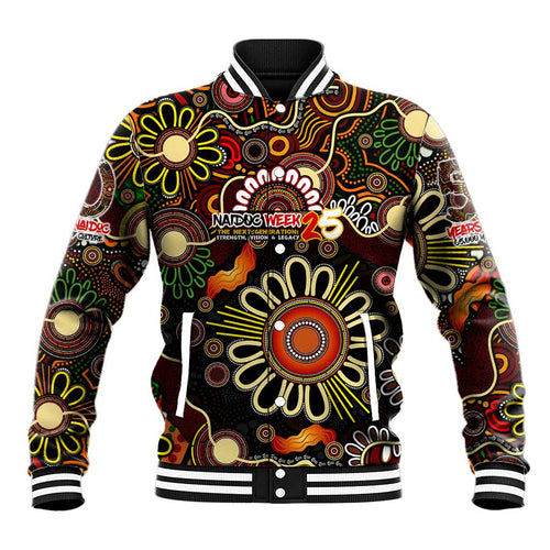 Personalised 50 Years Aboriginal Patterns Of The Past Baseball Jacket Legacy NAIDOC 2025