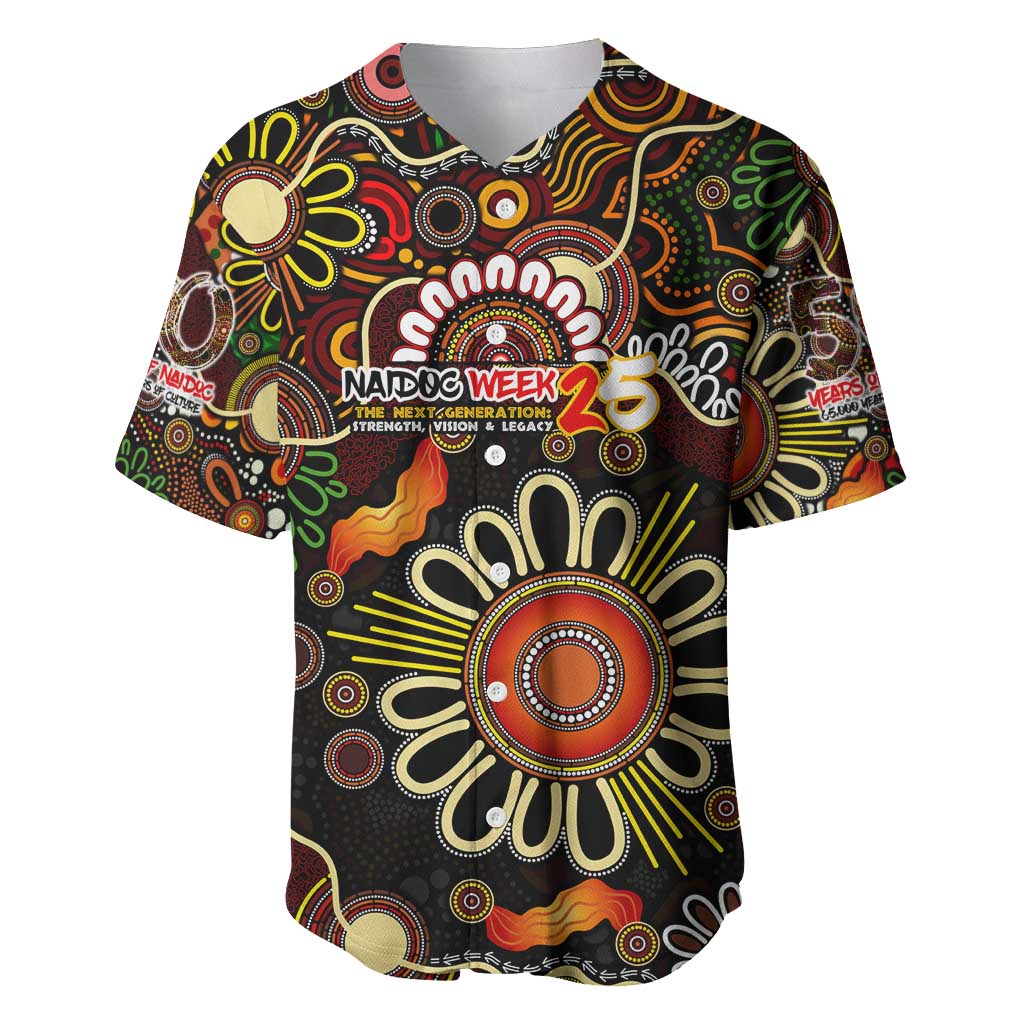 Personalised 50 Years Aboriginal Patterns Of The Past Baseball Jersey Legacy NAIDOC 2025