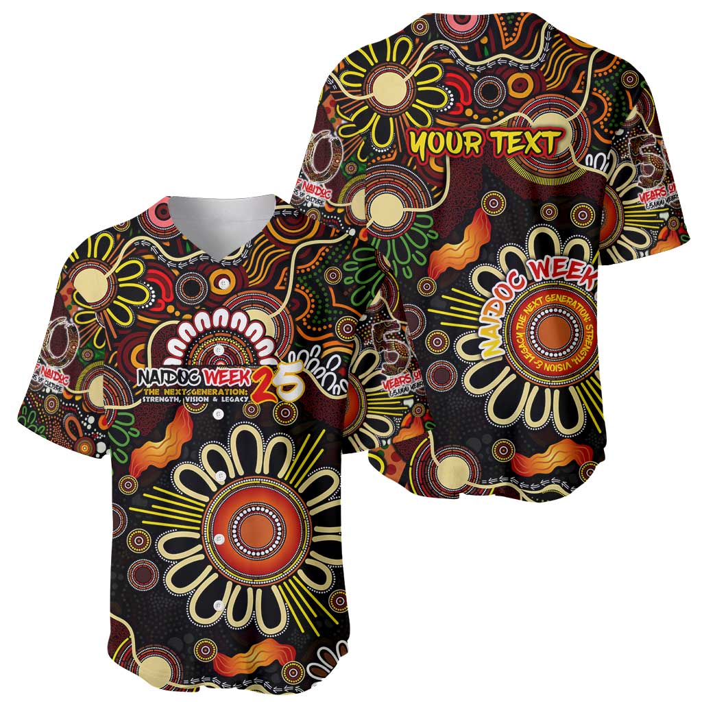 Personalised 50 Years Aboriginal Patterns Of The Past Baseball Jersey Legacy NAIDOC 2025