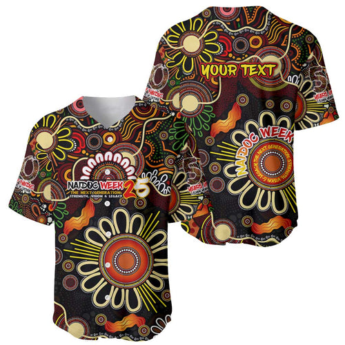 Personalised 50 Years Aboriginal Patterns Of The Past Baseball Jersey Legacy NAIDOC 2025