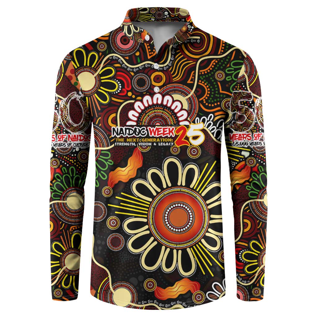 Personalised 50 Years Aboriginal Patterns Of The Past Button Sweatshirt Legacy NAIDOC 2025