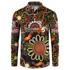 Personalised 50 Years Aboriginal Patterns Of The Past Button Sweatshirt Legacy NAIDOC 2025